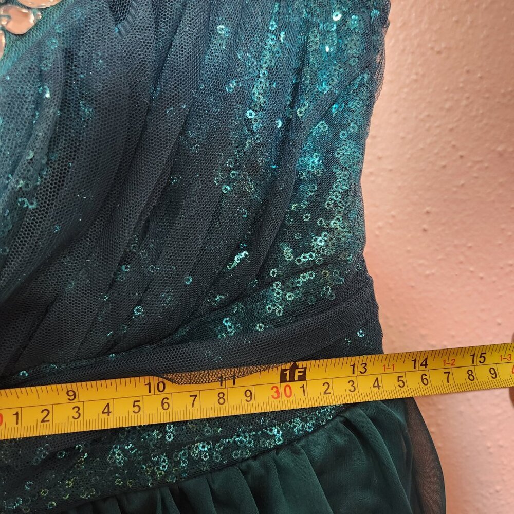 Y2K Vintage Lily Rose Green Tulle Short Semi Formal Size 5 - Picture 10 of 11